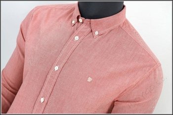 WRANGLER BUTTON DOWN SHIRT AURORA RED      $    