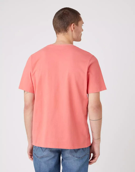 WRANGLER COLLEGIATE TEE MĘSKI T-SHIRT KOSZULKA NADRUK LOGO SPICED CORAL W7E0EJX6Y