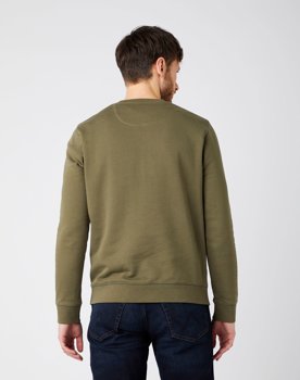 WRANGLER CREW SWEAT MĘSKA BLUZA KLASYCZNA IVY GREEN W6M8HYXIX