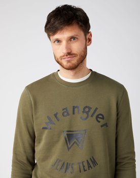 WRANGLER CREW SWEAT MĘSKA BLUZA KLASYCZNA IVY GREEN W6M8HYXIX