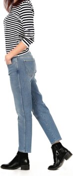 WRANGLER CROPPED STRAIGHT DAMSKIE SPODNIE JEANSOWE JEANSY DŻINS BLUE JEANS BABY W2297095Y