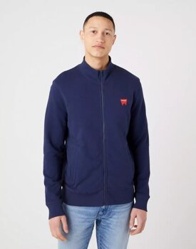 WRANGLER FUNNEL MĘSKA BLUZA LOGO NECK ZIP NAVY W663HA114