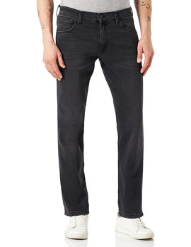 WRANGLER GREENSBORO MĘSKIE SPODNIE JEANSOWE BLACK DIRT W15QHP094