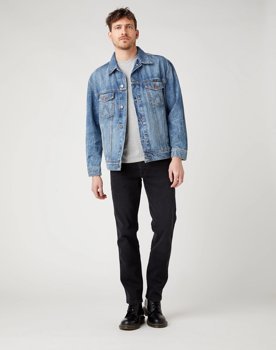 WRANGLER GREENSBORO MĘSKIE SPODNIE JEANSOWE JEANSY BLACK CROW W15QHP363