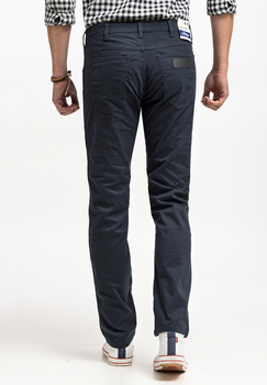 WRANGLER GREENSBORO MĘSKIE SPODNIE MATERIAŁOWE CHINO CHINOSY MARINE NAVY W15QOFB14