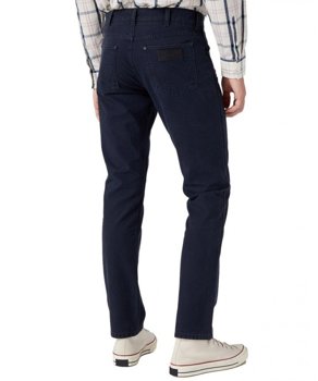 WRANGLER GREENSBORO MĘSKIE SPODNIE MATERIAŁOWE JEANSY DARK NAVY W15QDRXAE