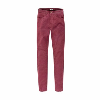 WRANGLER HIGH RISE SKINNY DAMSKIE SPODNIE SZTRUKSOWE SZTRUKS AMARANTH W27HWLP36