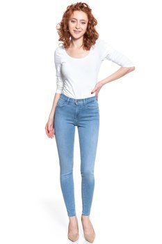 WRANGLER HIGH RISE SKINNY SOFT SKY W27HUS21K