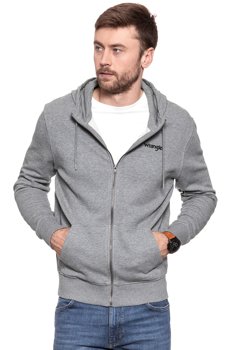 WRANGLER HOODIE ZIP GREY MARL W6588HYVB