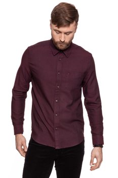 WRANGLER L/S 1PKT SHIRT BURGUNDY RED W5760ML5U