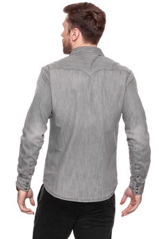 WRANGLER L/S CITY WESTERN SHI WASHED GREY W58333X2D