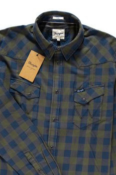 WRANGLER L/S WESTERN SHIRT FOREST NIGHT W57164BIG