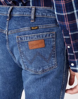 WRANGLER LARSTON MĘSKIE SPODNIE JEANSOWE DARK INDIGO W18S59X1E