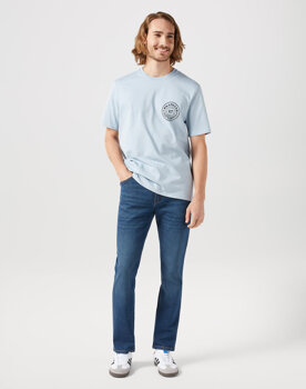 WRANGLER LARSTON MĘSKIE SPODNIE JEANSOWE JEANSY DŻINSY BLUE SPRUCE 112350652