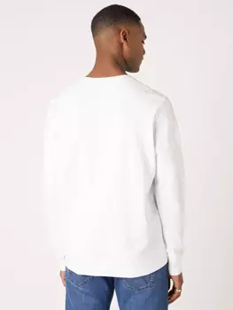 WRANGLER LOGO CREW MĘSKA BLUZA LOGO WHITE W6C0HL989