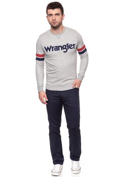 WRANGLER LOGO SWEAT MID GREY MEL W6548HP37