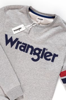 WRANGLER LOGO SWEAT MID GREY MEL W6548HP37