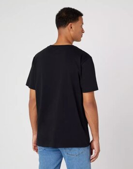 WRANGLER LOGO TEE MĘSKI T-SHIRT KOSZULKA NADRUK FADED BLACK W760EEXV6