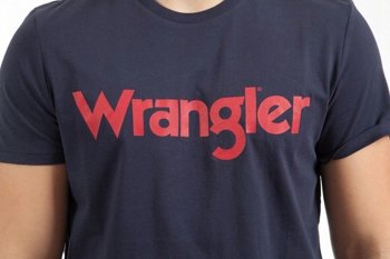 WRANGLER LOGO TEE MĘSKI T-SHIRT KOSZULKA REAL NAVY W7M0D3XW4