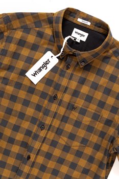 WRANGLER LS 1PKT BUTTON DOWN GOLDEN BROWN W58743PVQ