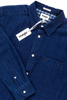 WRANGLER LS 1PKT SHIRT INDIGO W5760T1UE