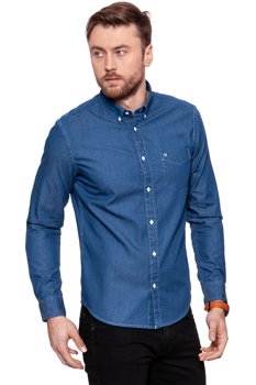 WRANGLER LS BUTTON-DOWN SHIRT MID INDIGO W58835P8E