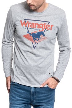 WRANGLER LS MODERN AMERICANA MĘSKA KOSZULKA LONGSLEEVE MID GREY MEL W7G0D3X37