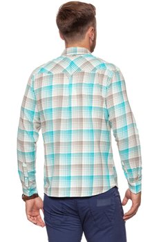 WRANGLER LS WESTERN SHIRT MĘSKA KOSZULA KRATA PLUME BLUE W5973ORVP