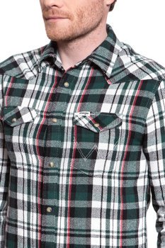 WRANGLER LS WESTERN SHIRT MĘSKA KOSZULA W KRATĘ DŁUGI RĘKAW PINE  W5A07BG01