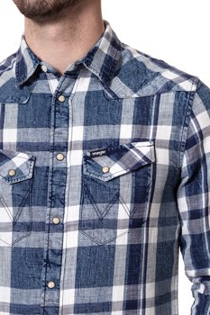 WRANGLER LS WESTERN SHIRT PATRIOT BLUE W5969SF5H