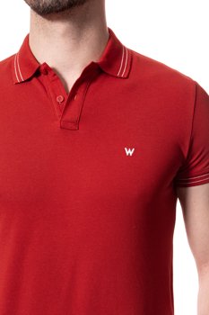 WRANGLER POLO  SS PIQUE POLO POMPEIAN RED W7B25K41C