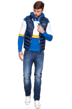 WRANGLER PUFFER VEST NAVY W4723X435