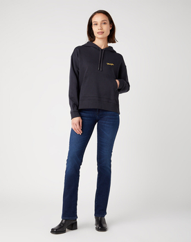 WRANGLER REGULAR HOODIE DAMSKA BLUZA Z KAPTUREM FADED BLACK 112343673