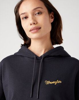 WRANGLER REGULAR HOODIE DAMSKA BLUZA Z KAPTUREM FADED BLACK 112343673