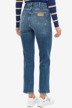 WRANGLER RETRO STRAIGHT DAMSKIE SPODNIE JEANSOWE DARK BLUE NOISE W238WB049