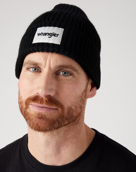 WRANGLER RIB BEANIE MĘSKA CZAPKA ZIMOWA CIEPŁA BLACK 112344026