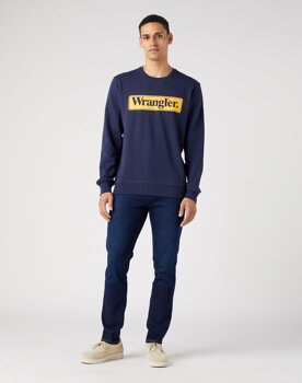 WRANGLER SEASONAL CREW MĘSKA BLUZA BEZ KAPTURA NIEROZPINANA NAVY W6F3I3114