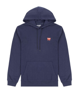 WRANGLER SIGN OFF HOODIE MĘSKA BLUZA Z KAPTUREM NIEROZPINANA REAL NAVY W651I3XW4