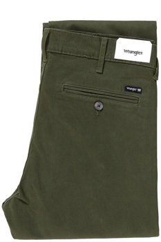 WRANGLER SPODNIE MĘSKIE CHINO IVY GREEN W16LA1XIX