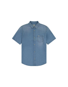 WRANGLER SS 1 PKT SHIRT MĘSKA KOSZULA JEANSOWA JEANS LIGHT STONE 112350184