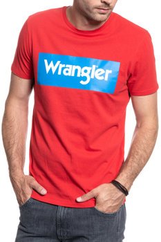 WRANGLER SS LOGO TEE FORMULA RED W742FKXWO