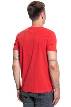 WRANGLER SS LOGO TEE FORMULA RED W742FKXWO