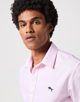 WRANGLER SS ONE POCKET SHIRT MĘSKA KOSZULA PINK STRIPE 112350487