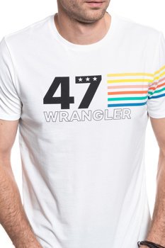 WRANGLER SS RAINBOW TEE OFF WHITE W7F1FK737