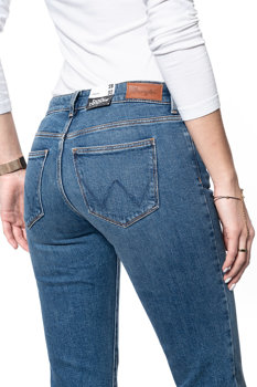 WRANGLER STRAIGHT DAMSKIE SPODNIE JEANSOWE JEANSY DŻINSY