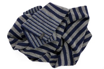 WRANGLER STRIPEY SCARF DARK GREY MEL