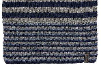 WRANGLER STRIPEY SCARF DARK GREY MEL