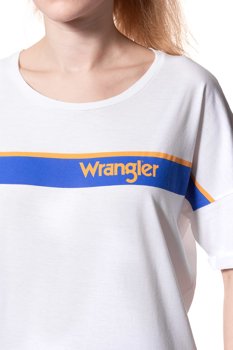 WRANGLER T SHIRT DAMSKI B&Y TRUCKER TEE WHITE W724LG412