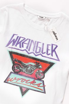 WRANGLER T SHIRT DAMSKI BOXY TEE  WHITE W7384GH12