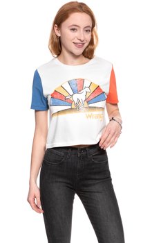 WRANGLER T SHIRT DAMSKI CROP TEE EGRET OFF WHITE W7382GFIO